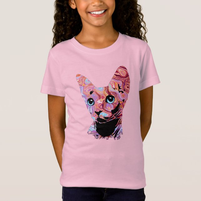 Pinky Sphynx Cat 683 T-Shirt (Front)