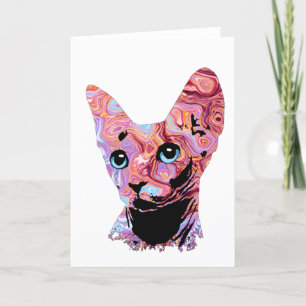 Pinky Sphynx Cat 683 Thank You Card