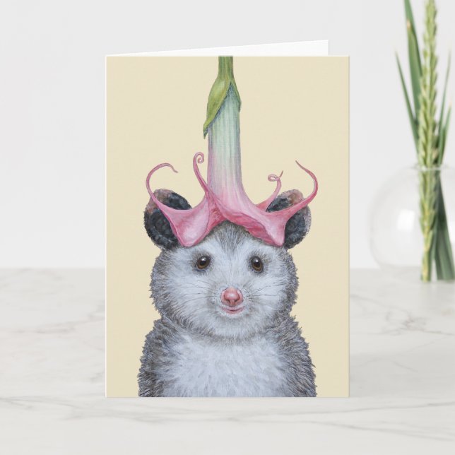 Pinky the opossum card (Front)