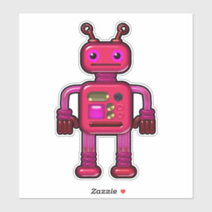 Pinky the Whimsical Pink Robot Cute