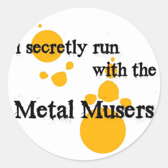 PinMetalMusers Classic Round Sticker (Front)