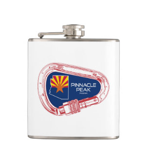 Pinnacle Peak Arizona Rock Climbing Carabiner Hip Flask