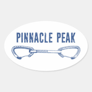Pinnacle Peak Arizona Rock Climbing Quickdraw Oval Sticker