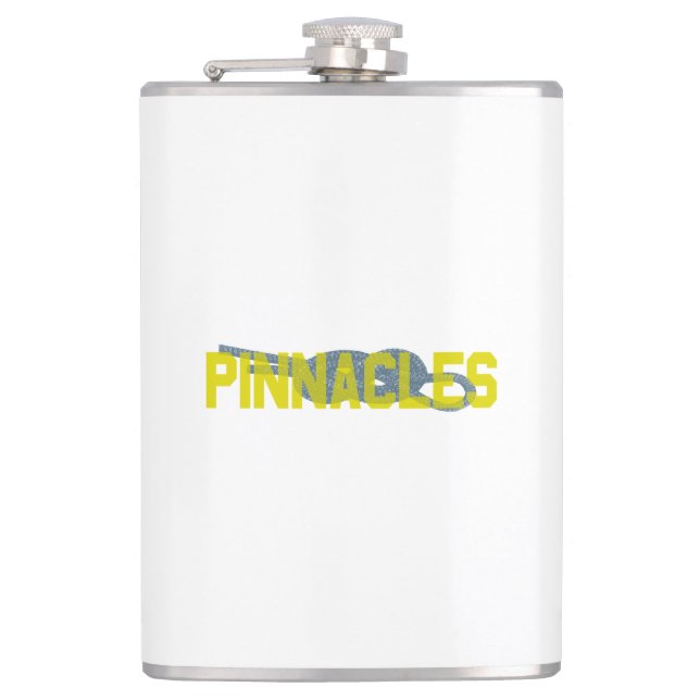 Pinnacles Figure 8 Climbing Hip Flask (Front)