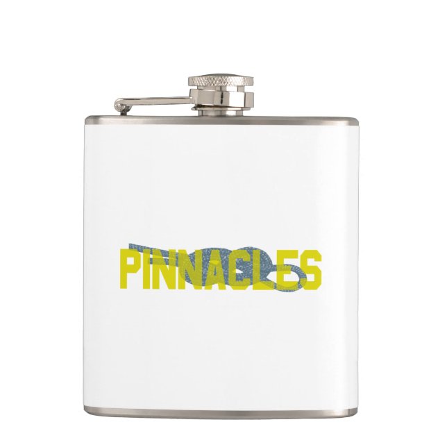 Pinnacles Figure 8 Climbing Hip Flask (Front)