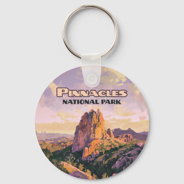 Pinnacles National Park Buttes California  Key Ring (Front)