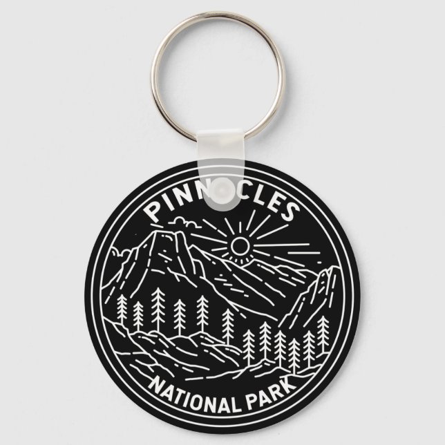 Pinnacles National Park California Monoline Key Ring (Front)
