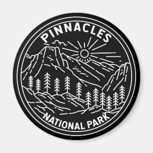 Pinnacles National Park California Monoline Magnet