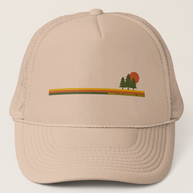 Pinnacles National Park Pine Trees Sun Trucker Hat (Front)