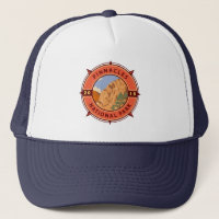 Pinnacles National Park Retro Compass Emblem
