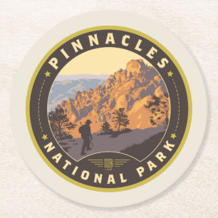 Pinnacles National Park Round Paper Coaster