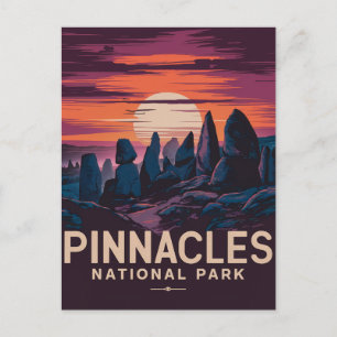 Pinnacles National Park Sunset Holiday Postcard