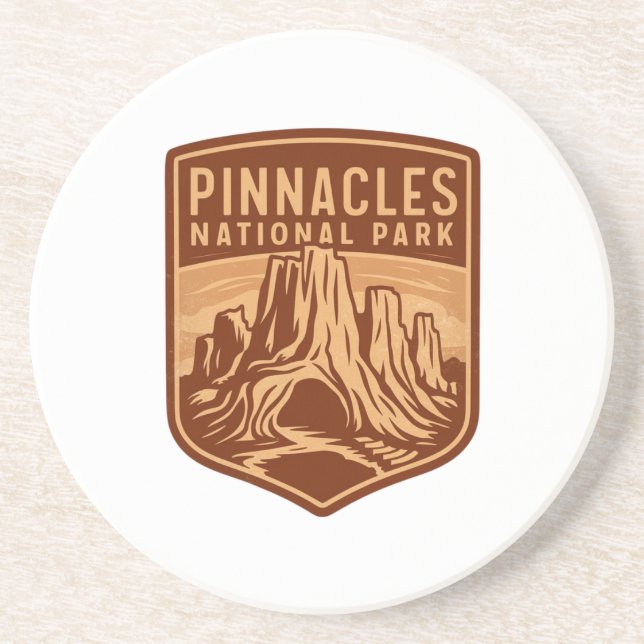Pinnacles National Park Travel Emblem Coaster (Front)