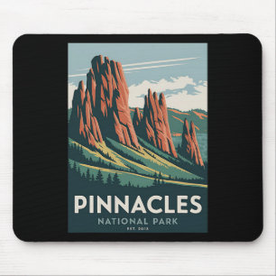 Pinnacles National Park Vintage Camping Hiking Men Mouse Pad