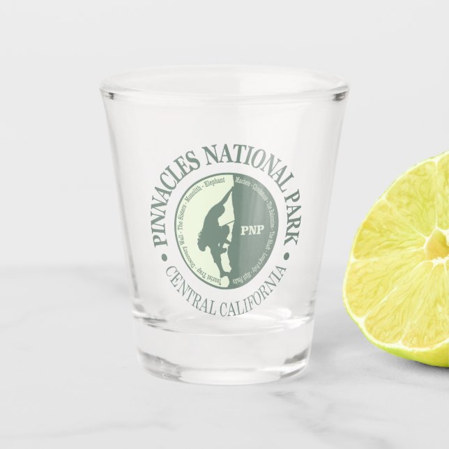 Pinnacles NP (climbing) Shot Glass (Front)