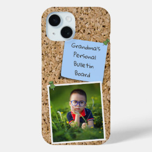 Pinned Blue Note Template Custom Photo iPhone 15 Case