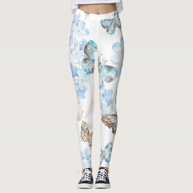Pinned Butterfly Art Leggings (Front)
