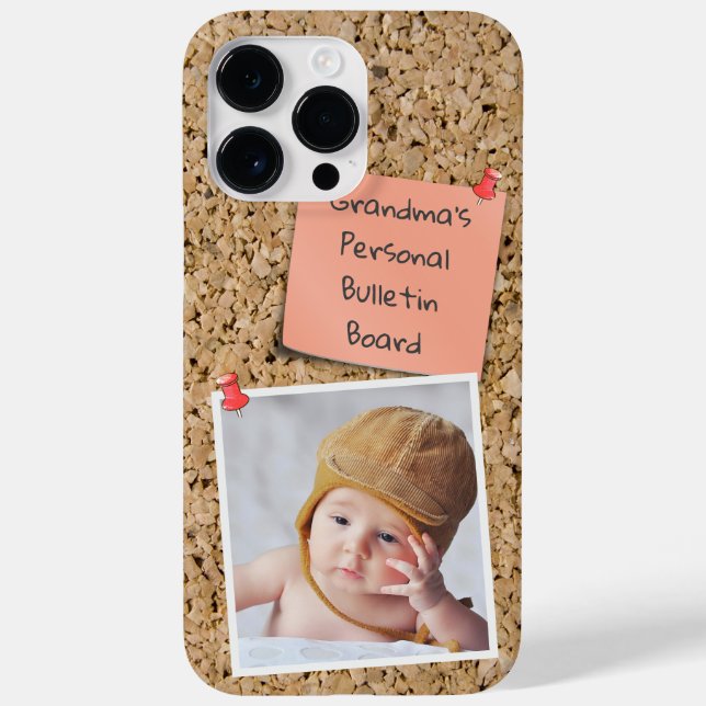 Pinned Coral Note Template Custom Photo Case-Mate iPhone Case (Back)