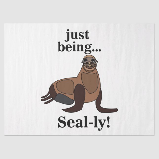 Pinnipeds Seal Funny Tissue Paper (Front)