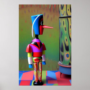 Pinocchio on the Gameboard of Future Mischief Poster