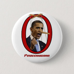 Pinocchiobama Button