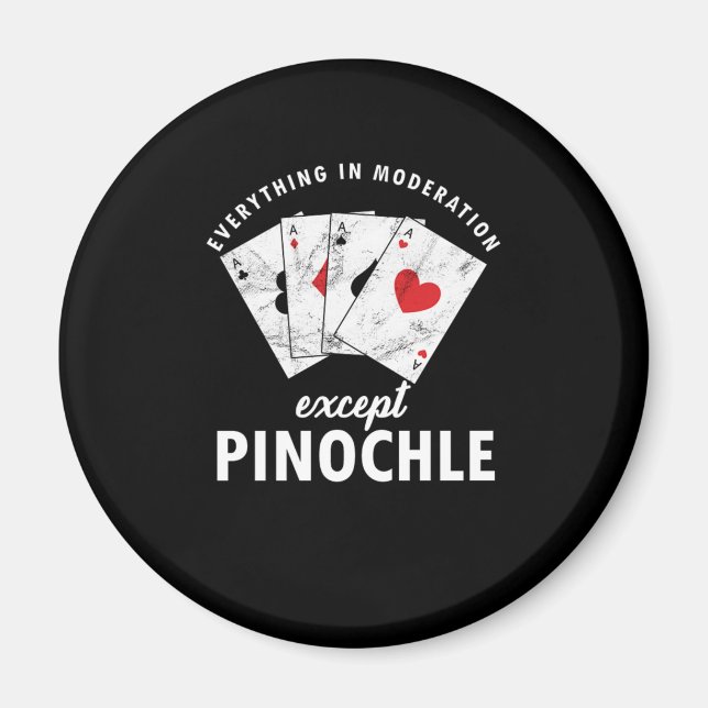 Pinochle Binocle Penuchle Cards Game Gift Magnet (Front)