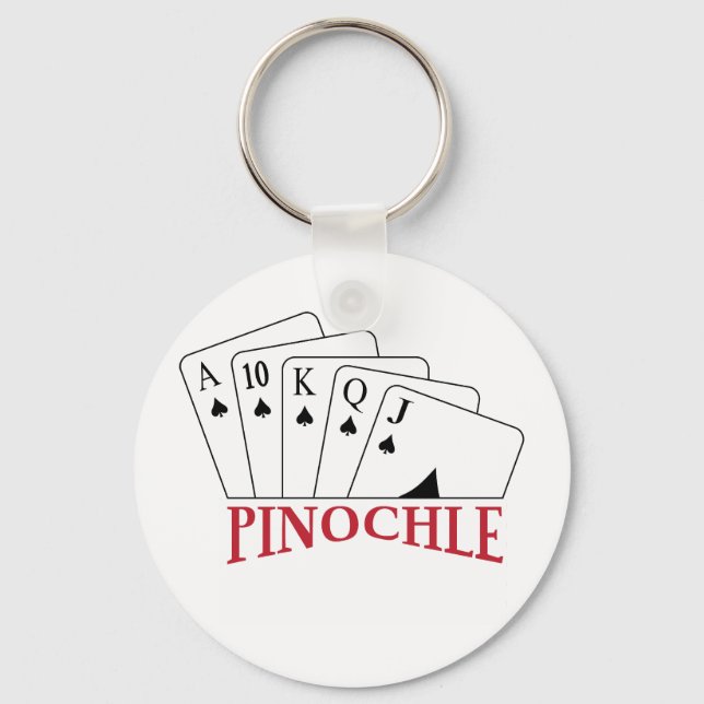 Pinochle Cards Key Ring (Front)