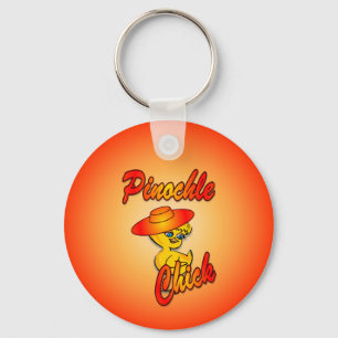 Pinochle Chick #5 Key Ring