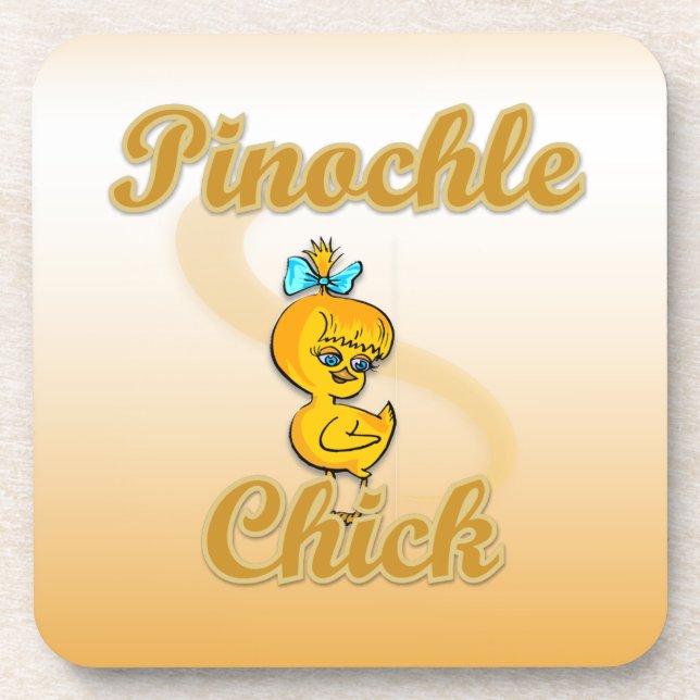 Pinochle Chick Coaster (Front)