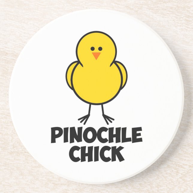 Pinochle Chick Coaster (Front)