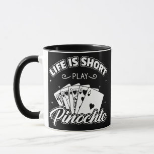 Pinochle Game Rules Cards Double Deck Points Mug