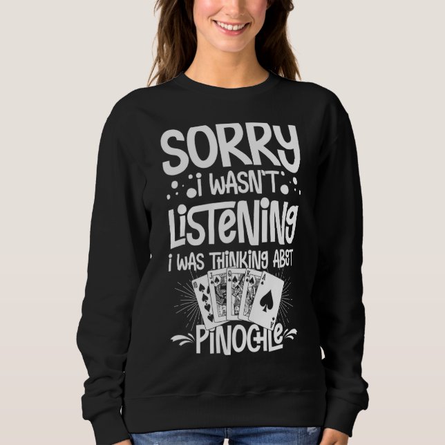 Pinochle Game Rules Cards Double Deck Points Sweatshirt (Front)