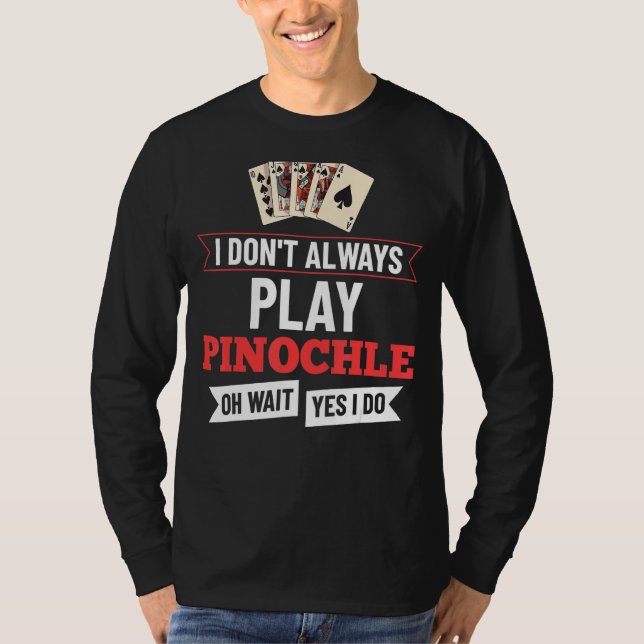 Pinochle Game Rules Cards Double Deck Points   T-Shirt (Front)