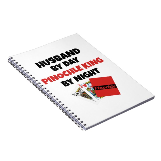 Pinochle King Husband Spiral Notebook (Right Side)