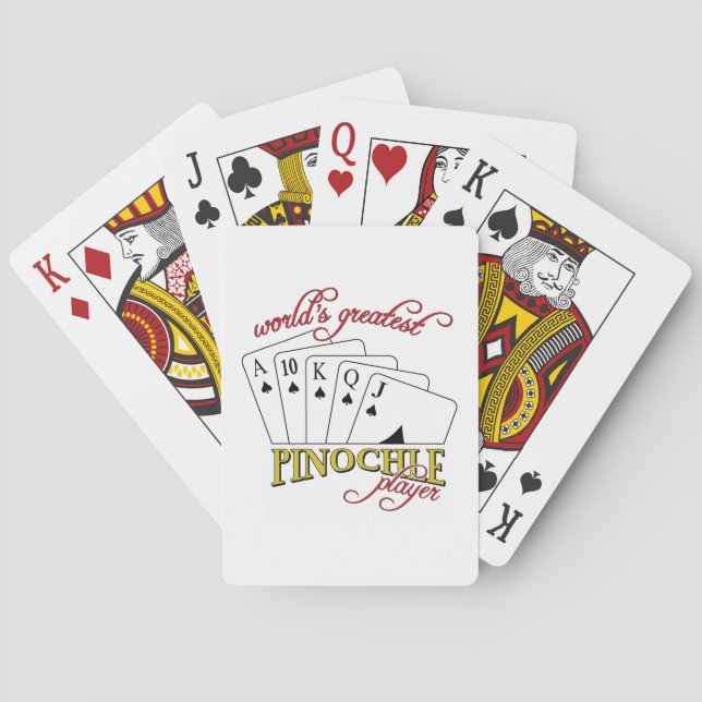 Pinochle Player Playing Cards (Back)