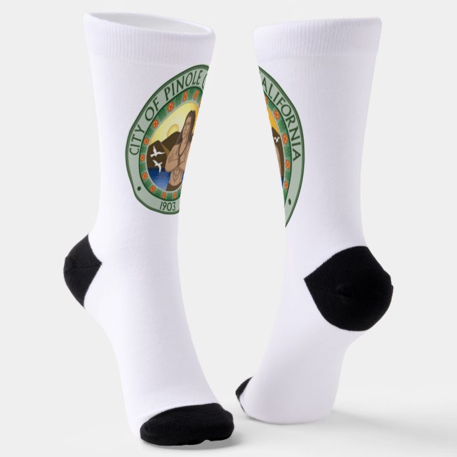 Pinole (California) city flag Socks (Angled)