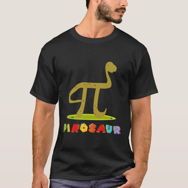 Pinosaur Funny Pi Day Dinosaur Math Lover Science  T-Shirt (Front)