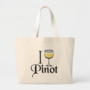 Pinot Grigio Wine Lover Large Tote Bag