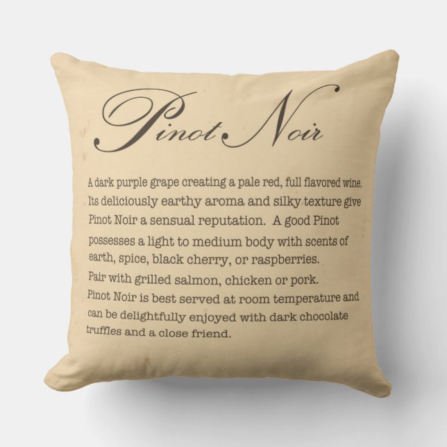 Pinot Noir Pillow (Front)