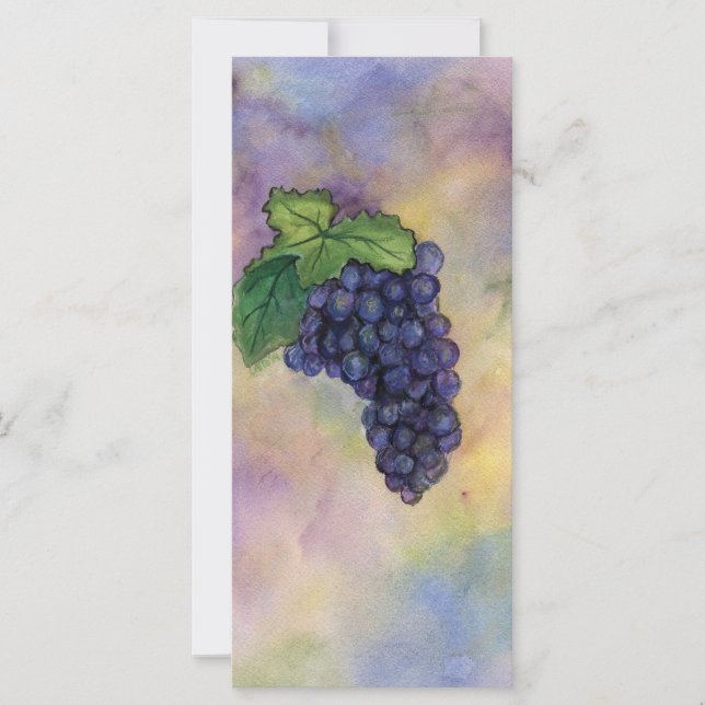 Pinot Noir Wine Grapes Rack Card (Front)