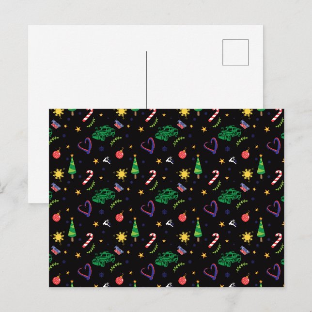 Pinoy Ako Filipino Christmas Pattern Postcard (Front/Back)