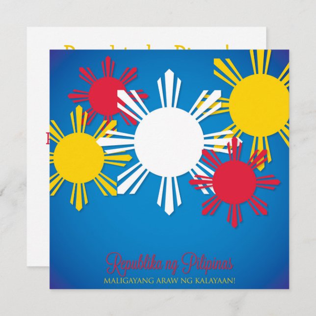 Pinoy Philippine Independence Day Invitation (Front/Back)