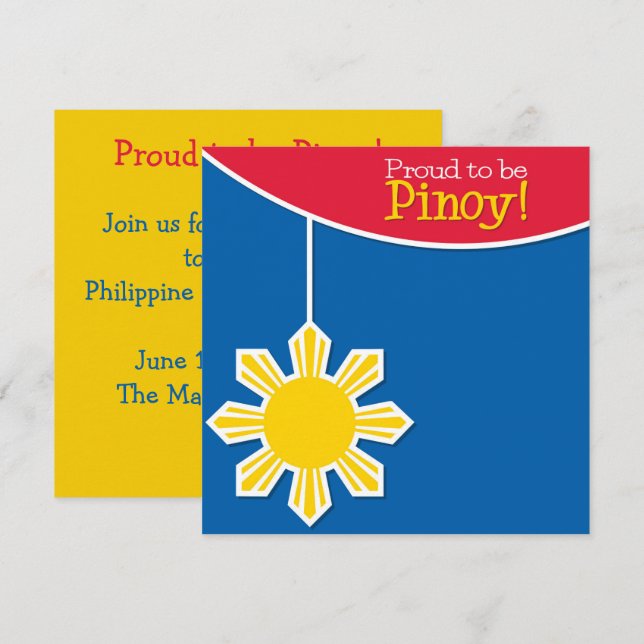 Pinoy Philippine Independence Invitation (Front/Back)