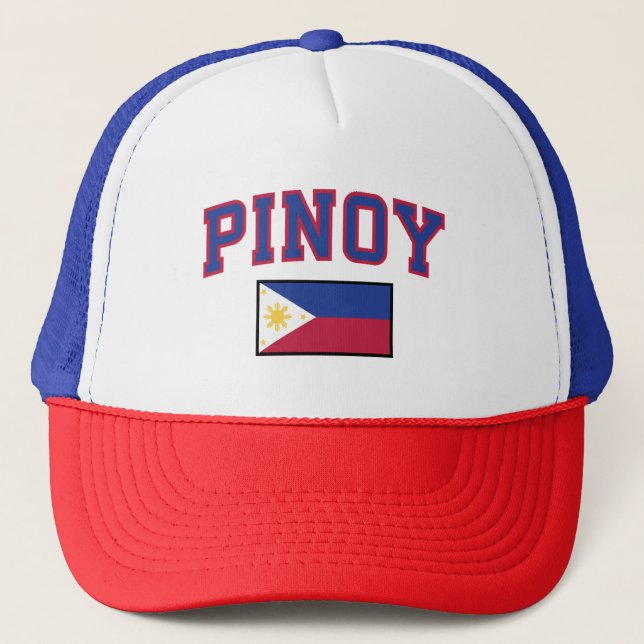 PinoyDesigns Pinoy Tagalog Philippines Trucker Hat (Front)