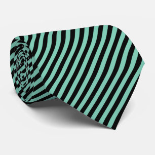 Pinstripe Black & Mint Green DIY Colour Tie