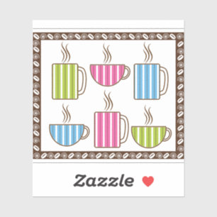 Pinstripe Coffee Cups