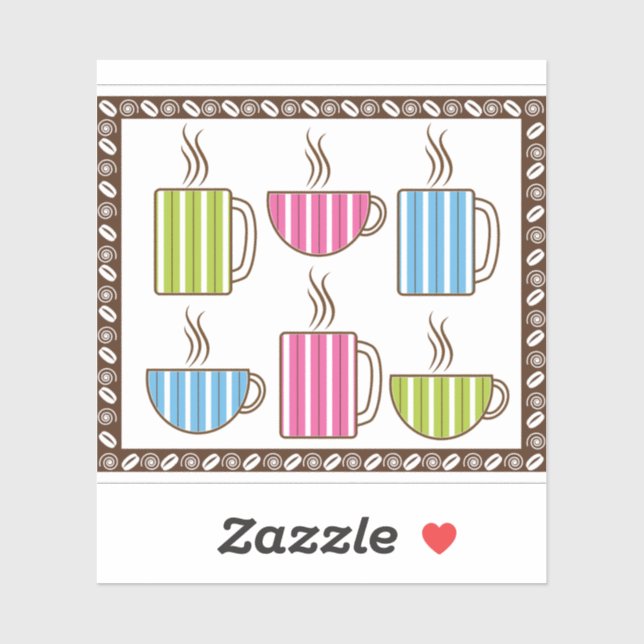 Pinstripe Coffee Cups (Sheet)