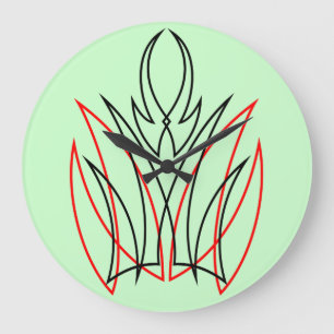 Pinstripe Large Clock