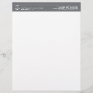 Pinstripe Law Scales Attorney Letterhead Design