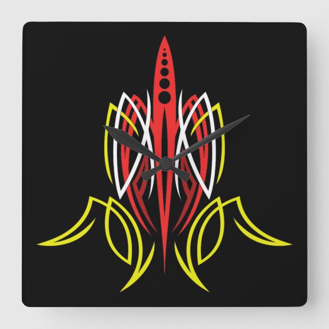 Pinstripe Square Wall Clock (Front)